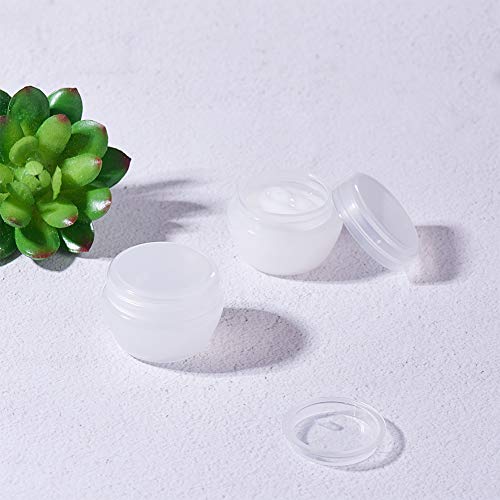 BENECREAT 24 Pack 10G / 10ML Weiß mattierte Behältergläser mit Inner Liner für Make-up, Cremes, kosmetische… – Bild 7