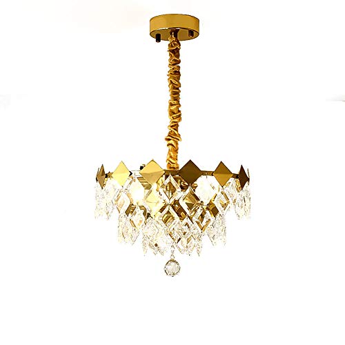 Suspension cristal LiChA luminaire suspendu doré pour table de salle à manger