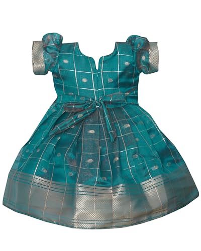 Image of PW PLATYPUS WORLD Baby Girls Ethnic Frock Dress for Kids| Traditional Festive Birthday Outfit | Baby Girls Lehenga Choli