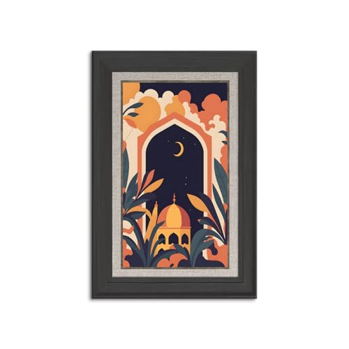 オリエンタル アートボード 宮殿 風景画 キャンパス 木枠付き完成品 | ポップ ウォールデコレーション | 北欧 リゾート アジアン 雑貨 海外インテリア おしゃれ 壁飾り アートパネル 絵画 壁掛け キャンパス インテリア (50x70cm(20x28
