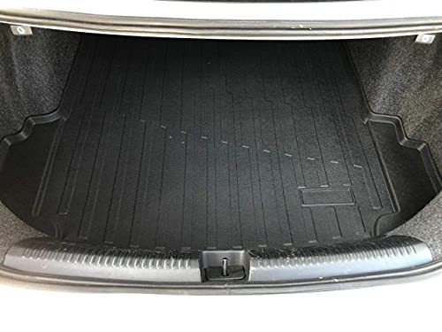 Eaccessories Ea Cargo Liner - Trunk Mat For Volkswagen Jetta 2011-2018 – Weather-Resistant Trunk Mats For Cars With Raised Lip – Non-Slip Car Trunk Mat Rubber – Easy To Install – Laser Pre-Cut Design #TOP2