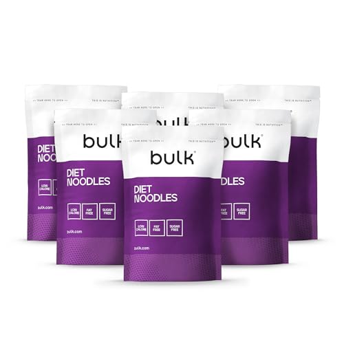Bulk Diät Nudeln, Knojac-Nudeln, Glucomannan, 200 g, Packung mit 6 Stück