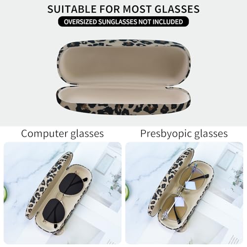 Image of PERFECTSIGHT Hard Shell Eyeglasses Case, PU Leather Protective Glasses Case, Cute Eyeglass Case for Women Men Girls