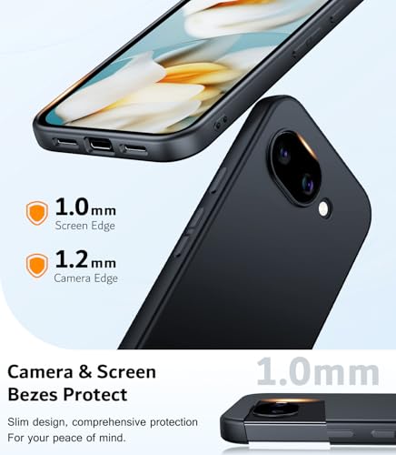 TesRank Funda para Google Pixel 10a Case Ultrafina, Carcasa Suave TPU Case Silicona Google Pixel 10a Flexible [Anti Huella] [Resistente Arañazos] [Ultraligero]-Negro - imagen 4