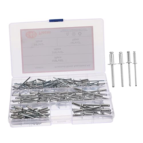 COHEALI 140 Pçs Rebites Cegos Decoração De Avião Kits DIY Rebites De Alumínio Variedade De Rebites D