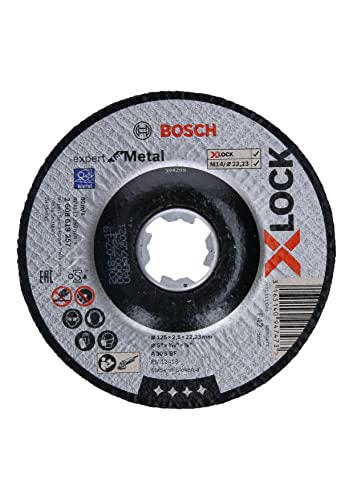 Bosch Accessories 2608619257 Disque à Tronçonner à Moyeu Déporté Expert for Metal (pour les Métaux, X-LOCK, Ø 125 mm, Alésage : 22,23 mm, Épaisseur : 2,5 mm)