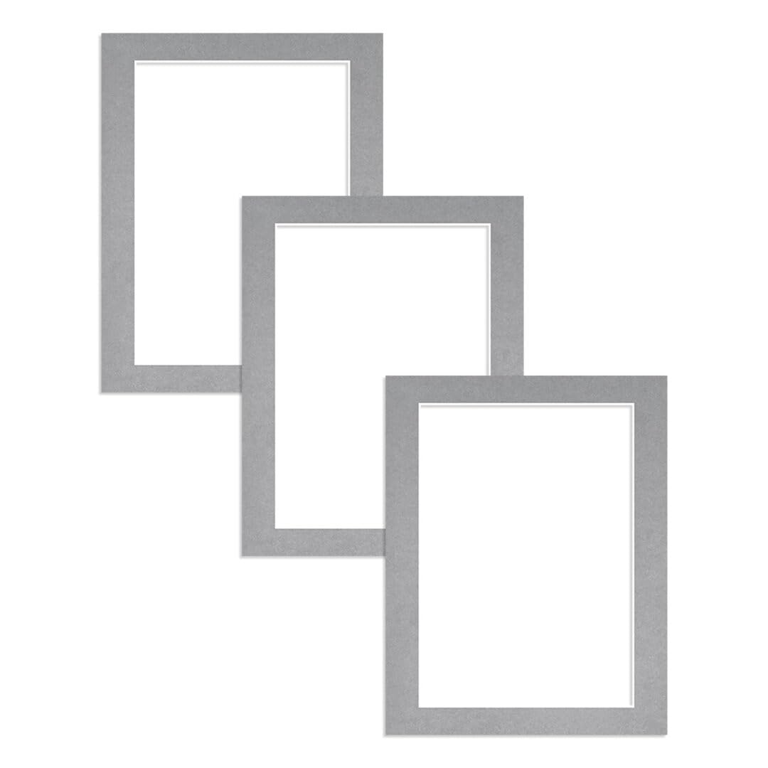 Alison Kingsgate 14X11 Silver Picture Mount for Frames-A4 Aperture-Pack 3 — image 1