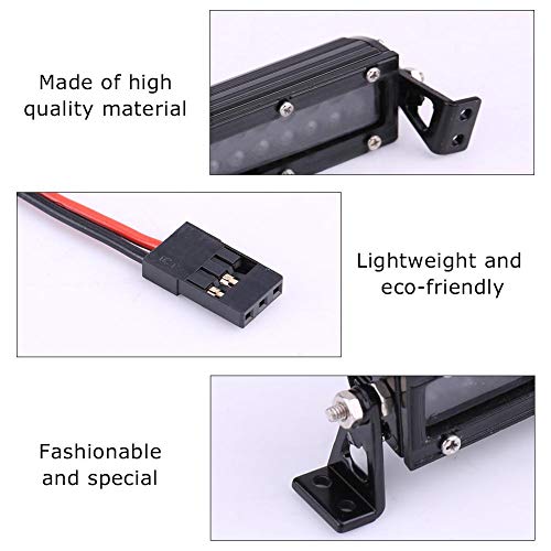 Dilwe RC Auto-Dachlichtleiste, 44 LED Super hell, Dachleuchte Lampe Fernbedienung Zubehör für 1/10 RC Crawler 122 mm