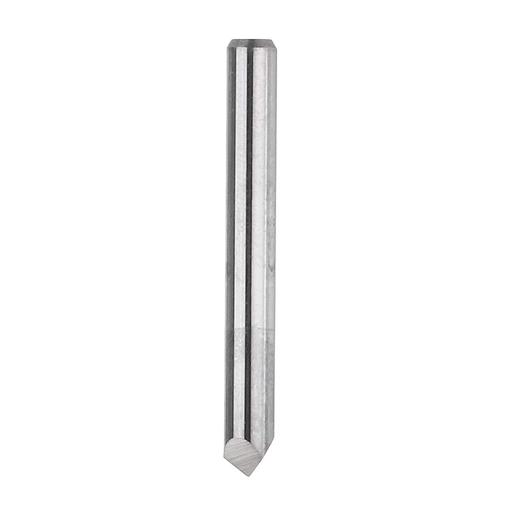 10 piezas de 3,175 mm vástago 60 grados 0,1/0,2/0,3 mm punta de acero tungsteno grabado Bit CNC herramienta - 0,3 mm