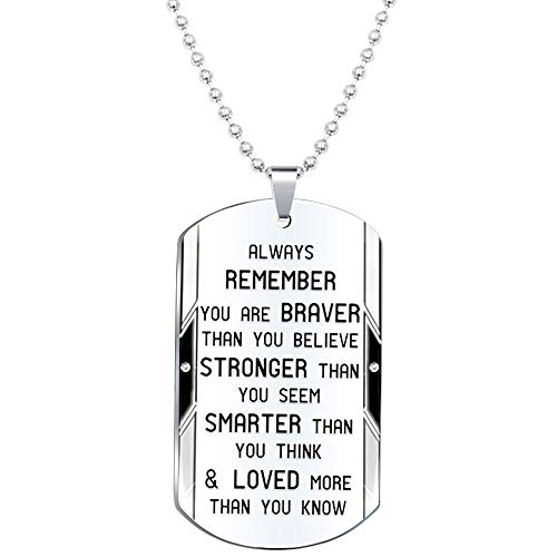 Elegant Chef Inspirational Jewelry Necklace Gift For Men Women- Always Remember You Are Braver Stronger Smarter #TOP2