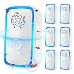 PKBD 6 PCs Rodent Ultrasonic Pest Repeller with 4 Modes, Indoor Plug In Repellet for Mosquito/Spider/Rat/Mouse/Fly/Insect/Cockroaches, Human & Pet Safe, White