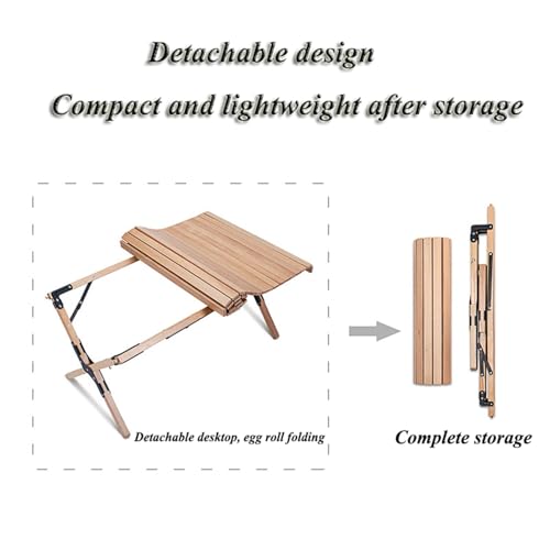Table de pique-nique pliable SoliWooCamping compacte avec son sac - 6