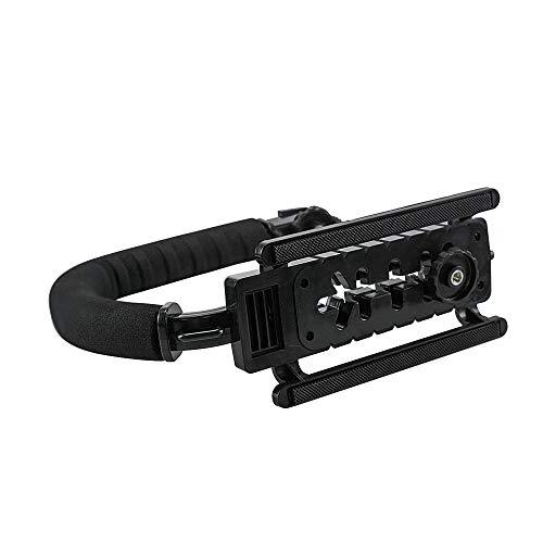 Image of Flash Stand U-Type DV Video Shooting Portable Handheld,C-Shaped Stand Camera Bracket Holder Stabilizer Handle Grip with Accessory Shoe Mount for Camera Camcorder DSLR DV Video-Black