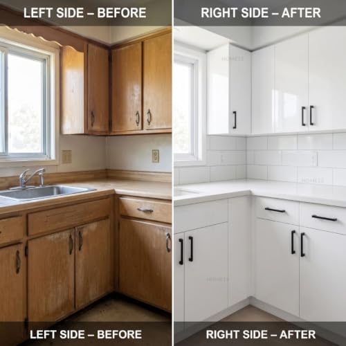 Image of HOME13 Glossy Wallpaper Peel & Stick Contact Paper Decorative Self Adhesive Vinyl Wallpaper for Kitchen Cabinet Furniture Countertop Waterproof (24inches by 48inches, Glossy White)