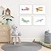 Nursery Airplanes Art Prints (Set of 4) - Unframed - 8x10s | Charming and Whimsical Wall Art for Nurseries, Bedrooms, and Playrooms | Boys Nursery Décor | Wall Décor for Boys Nursery Décor