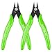 2Pcs 5 inch Small Flush Cutters Wire Snips Clippers Diagonal Cutters, Wire Cutter Soft Copper Wire Snips and Side Cutting Pliers for Electronic, Model, Jewelry Making (green)