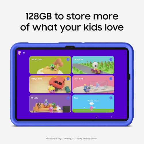 Image of Samsung Galaxy Tab A11+ Kids Edition, Amazon Exclusive, 128 GB Android Tablet, Large Display, Durable, Slim, Light, Long Battery Life, US Version, Royal Blue