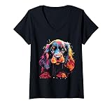 cucciolo di cocker spaniel inglese maglietta con collo a v
