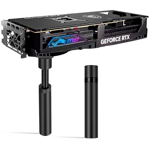 QUOHE Soporte Tarjeta Gráfica, Soporte GPU Soporte Tarjetas Gráficas de Aluminio, Magnético Holder para Diversas gpu, Compatible con Varios Tamaños Tarjeta de Video, Negro (Altura Ajustable 72-120mm) | Ya disponible en tu tienda friki favorita! En mundofriki.es!