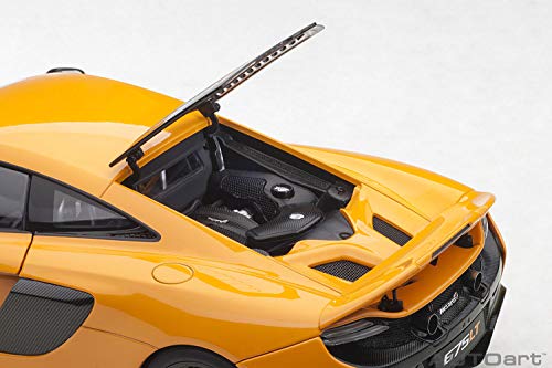 Modelo auto Mclaren 675LT naranja escala 1:18 miniatura 5