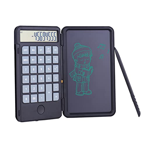 lifcasual Calculadora portátil e bloco de escrita LCD para desenho digital Tela de 12 dígitos com ca
