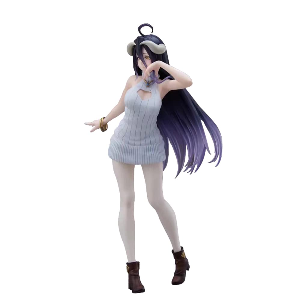 Jilijia Overlord Figure Albedo Sweater Version Figure Anime Statue PVC Action Figure Model Toy Doll Collectible Home Decor Gift