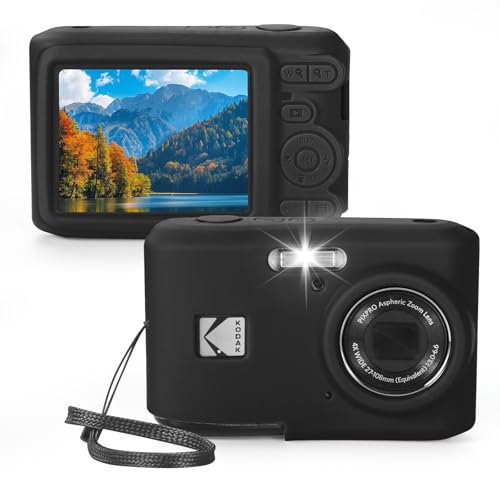 Funda de silicona para cámara Kodak PIXPRO FZ45 negra miniatura 1