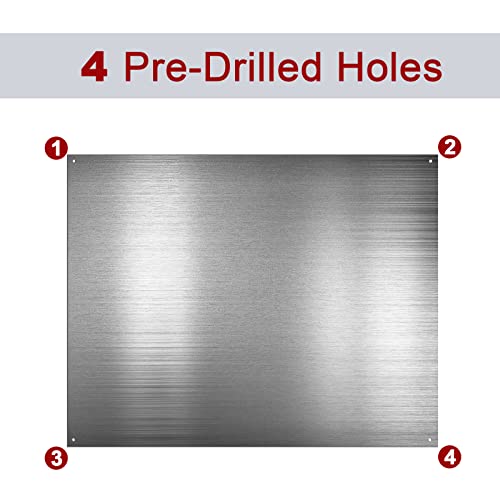 24 By 30 Inch Reversible Stainless Steel Backsplash Metal Backsplash Kitchen Backsplash Behind Stove Metal Sheet Panels With 4 Pre Drilled Holes And Screws For Wall Protector (1 Set) #TOP3