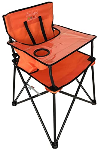 Image of ciao! baby Portable High Chair, for Travel and Camping, Orange Spirit