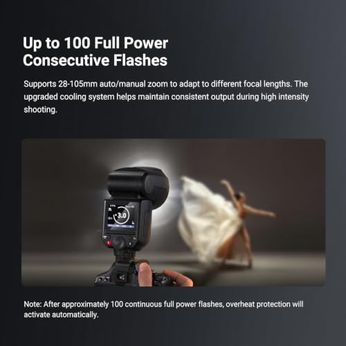 Image of NEEWER Z2PRO-C 2.4G TTL Round Head Flash Speedlite Compatible with Canon, Wireless Compatible with Godox, Upgraded UI, 76Ws 1 /8000s HSS, TTL /M TCM Switch, 7.2V /3000mAh Battery, 600 Full Power Flash