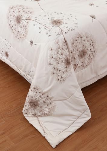 Image of Florida Microfiber Floral Double Bed Comforter | 220x240 cm | 180 GSM | Soft Reversible Lightweight Comforter for All Seasons