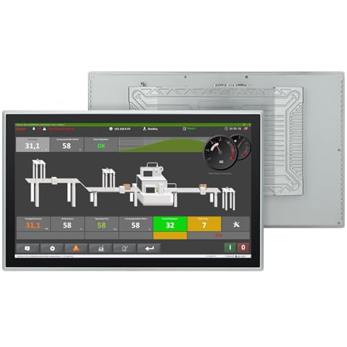 Image of 21.5-Inch Industrial Touch Screen Monitor, Ratio 16:9 Embedded PCAP Touchscreen Monitors | 10-Point Touch | No Drive, Plug and Play | IP65 Front | HD-MI VGA USB Port
