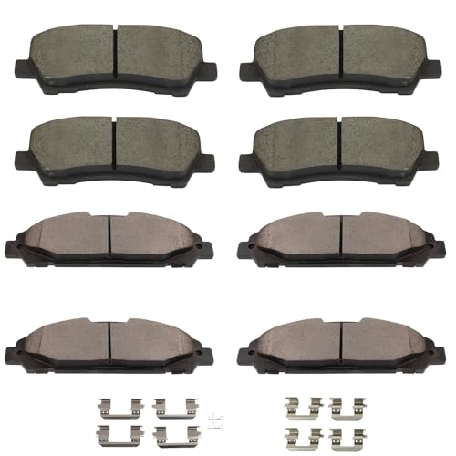 Image of SCITOO D1791 D1793 Front & Rear Ceramic Brake Pad Sets 2015-2018 For Ford For Mustang