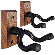 [Unique Black Walnut Guitar Hanger] Made of Real Black Walnut hardwood, each guitar wall mount displays its unique wood grain. Crafted and polished by craftsmen, the guitar hanger retains the unique and beautiful wood grain of walnut as much as possi...