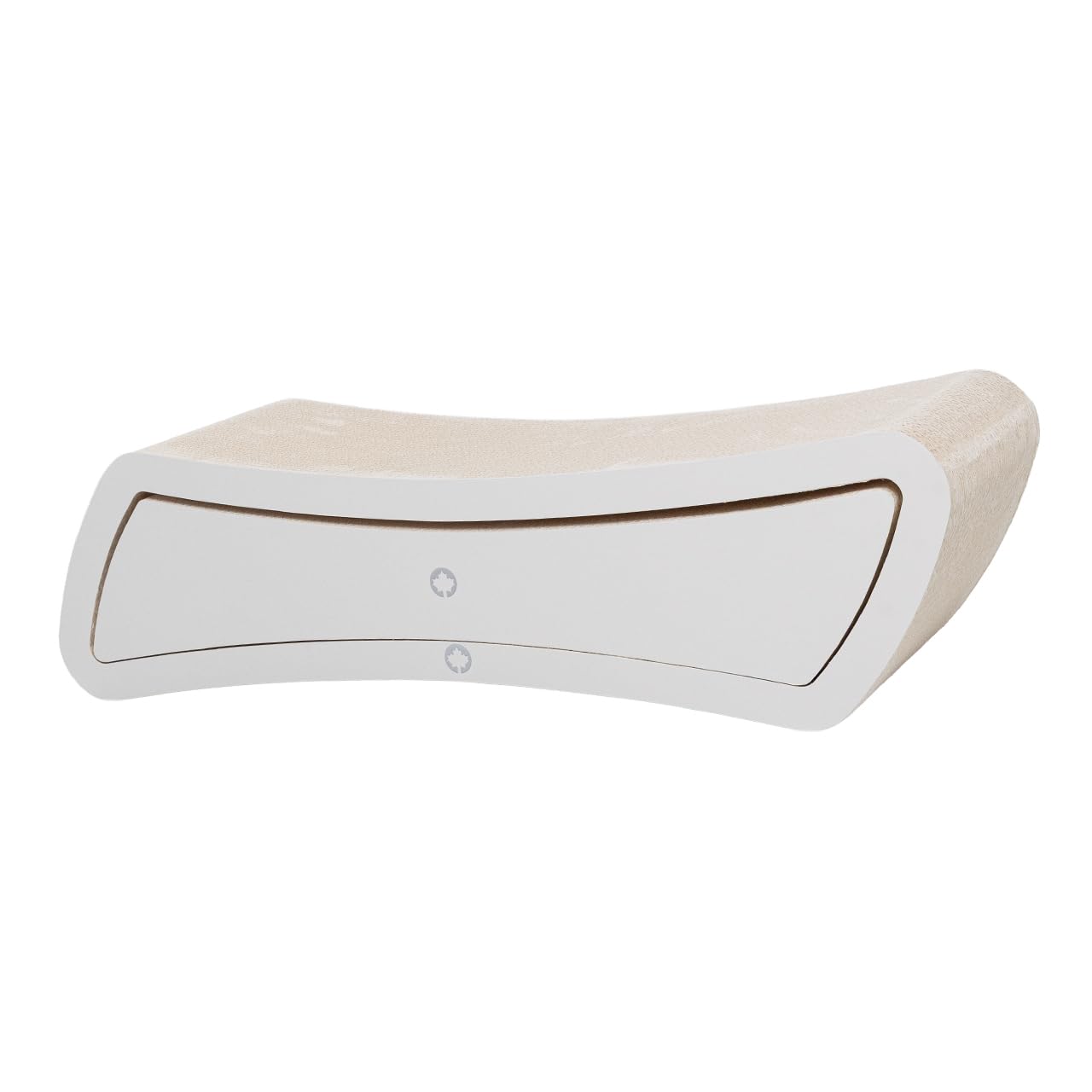 CanadianCat Company | Kratzbrett Set Eclipse & Pulsar für Katzen aus robuster Wellpappe mit Holzoptik - 2 beidseitig nutzbare Kratzmöbel kombinierbar als Lounge, Kratzfläche und Liegeplatz