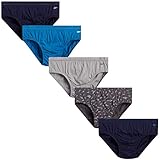 Reebok Men’s Underwear – Low Rise Briefs with Contour Pouch (5 Pack) (Grey/Blue/Navy/Print, Medium)