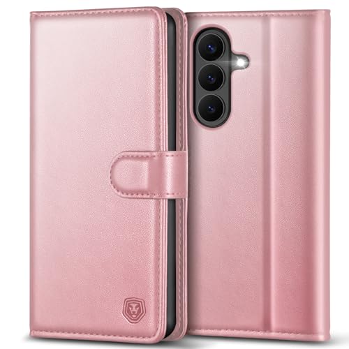 Housse Samsung S26 Plus rose fermeture magnétique et support vidéo intégrés