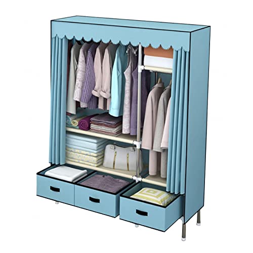 Armoire portable en toile avec étagères suspendues pliables pour chambre