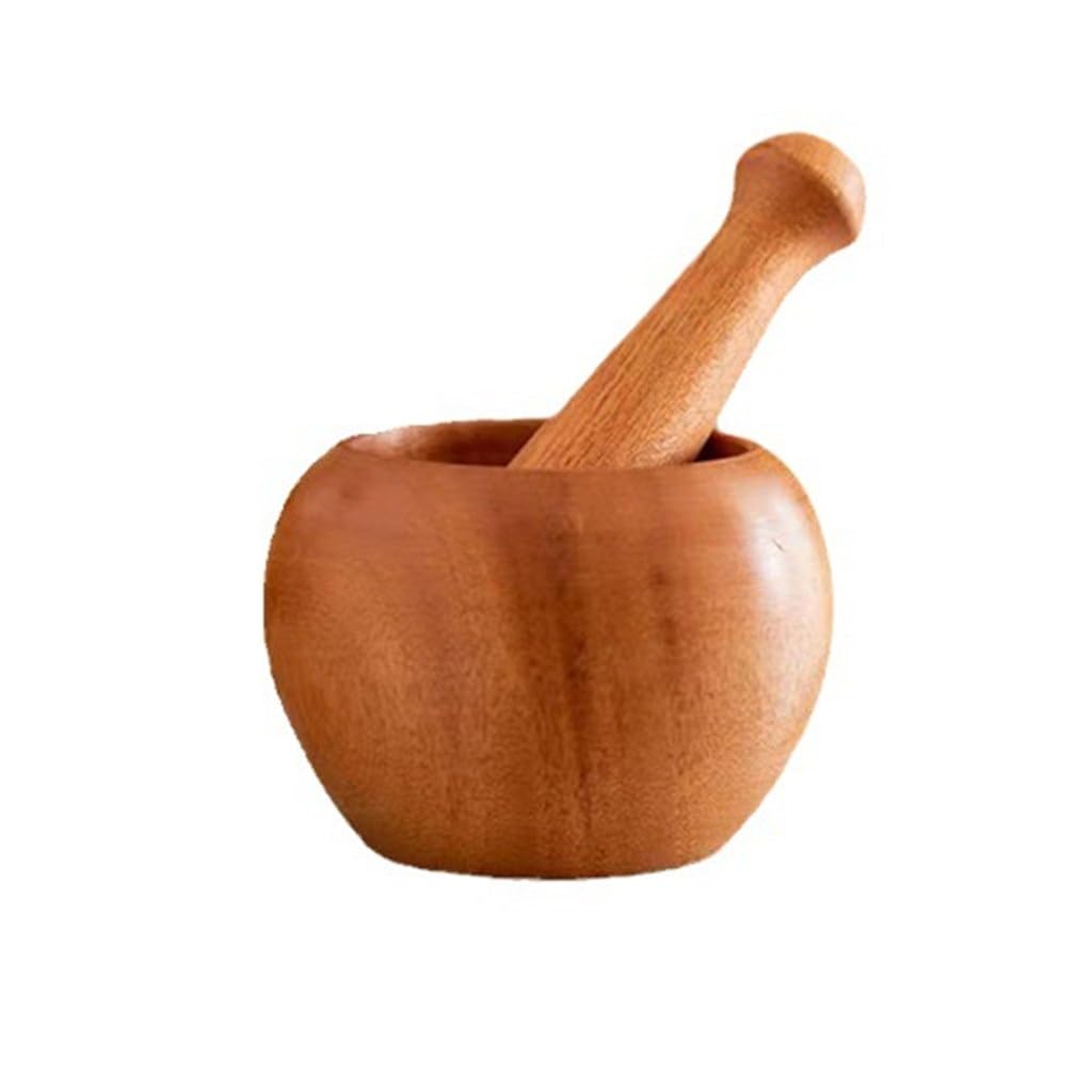 Garlic Processor Household Wood Manual Mash Pot Grinding Mortar Kitchen Supplies