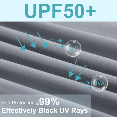 Men's UPF 50+ Sun Protection Shirts Jacket, Lightweight Full Zip Hoodie Long Sleeve Shirt for Fishing Hiking Running3