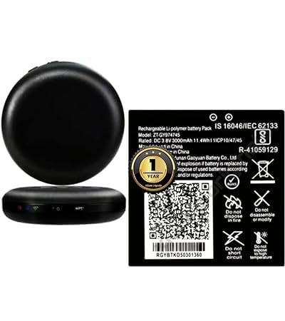 Image of ZT-GY974745 Battery for Jio WiFi Dongle JMR815 JMR1040 Wireless Router Battery with 1 Year Warranty**** (N42)