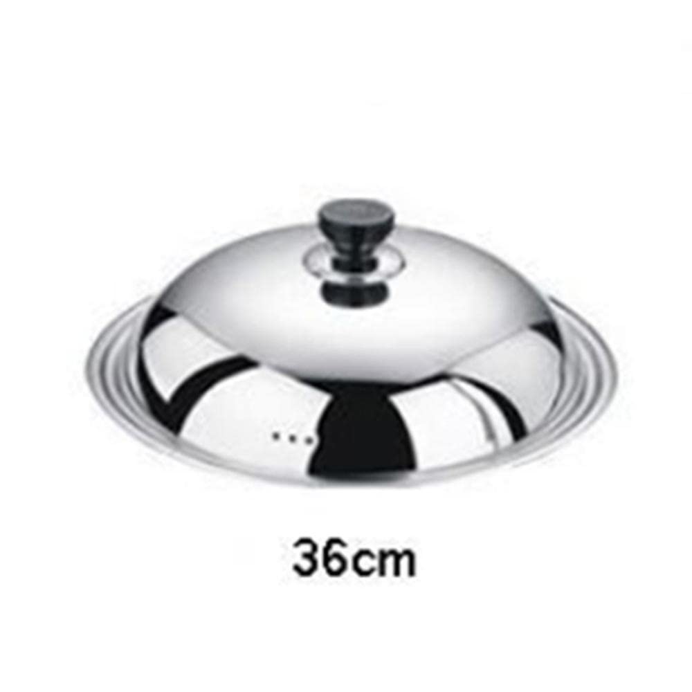 Tapa Sarten,Tapa Olla 36 cm Cocción útil Pan Pana PANILLA DE Acero Inoxidable Cobre Universal COVERSIÓN Visita LA Tapa REEMPLAZADA Fry Frye Wok Pot SEMICIRIR CUBIERTE Wok
