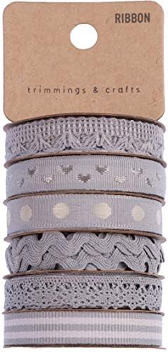 Assorted Ribbon for Crafts Hair Ribbons for Girls Fabric Ribbon Thin Ribbon Grosgrain Ribbon Craft Ribbon Ribbon for Bows Ribbon for Hair Ribbon for Hair Bows Cloth Ribbon Decorative Trim - Grey image 3