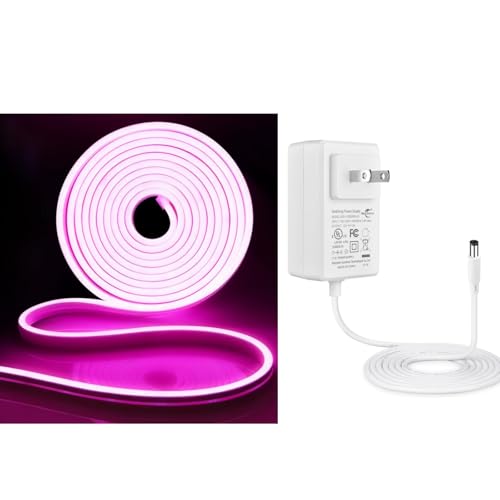 Tira de LED Neon Rosa iNextStation con Adaptador 12V 3A miniatura 1