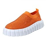 Sunnyuk Laufschuhe Damen Weiß Pastell Atmungsaktiv Laufschuhe Leichte Sportschuhe Bequem Straßenlaufschuhe Fashion Outdoor Fitness Walkingschuhe Lässige Freizeitschuhe Flache Schuhe Joggingschuhe