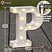HXWEIYE Light Up Letters P, LED Marquee Letters Lights Sign 26 Alphabet and 10 Number Big Lights Letter for Party Birthday Bar Battery Powered Christmas Decor Letter Light (Warm White)