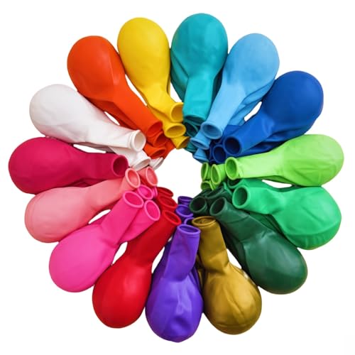 Image of 300 Pcs 12 Inch Balloons 15 Kinds Colors Latex Colorful Party Balloon Bulk for Various Party Events Decorations