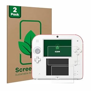ScreenLeaf 2 Stück Displayschutzfolie für Nintendo 2DS