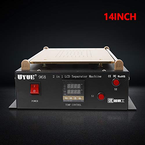 14 inch LCD Screen Separator Machine Touch Screen Digitizer Removal Built-in Vacuum Machine for Cell Phone, Tablet Glass LCD Screen Repair 110V-250V