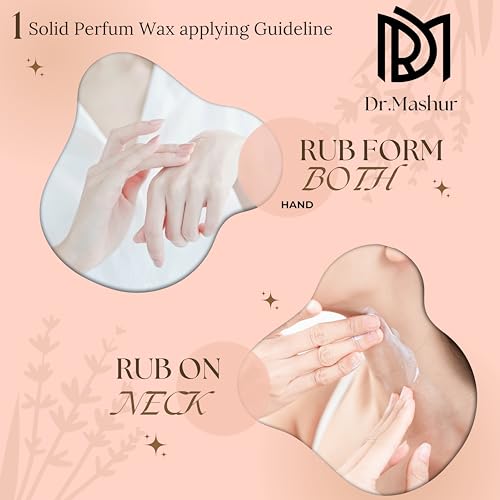 Image of Dr.Mashur Solid Perfume Swipe | Ponds | Alcohol Free Wax Perfume Balm, Long Lasting Pocket Fragrance Tin 12g, Non Greasy Smooth Glide, Travel Friendly Unisex | Men & Women | Travel Carry